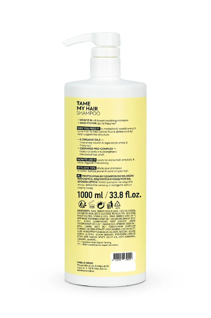 39920E_5 Tame My Hair Shampoo, 1000 ml back.webp