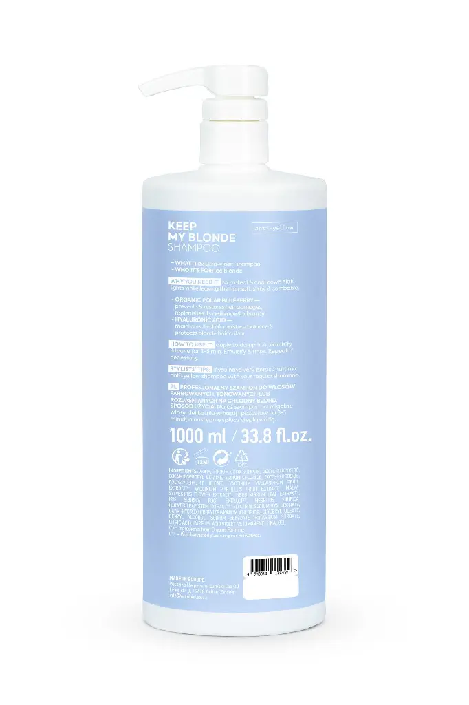 39869E_5 Keep My Blonde Shampoo Anti-yellow, 1000 ml back.webp