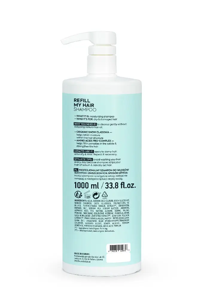 39876E_5 Refill My Hair Shampoo, 1000 ml back.webp