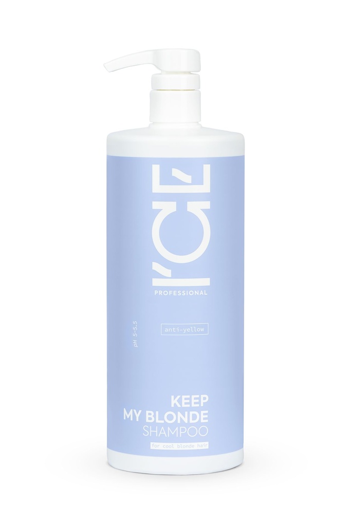 [ICE Professiona- Salon Size] ICE. Keep My Blonde Shampoo Anti-yellow, 1000 ml