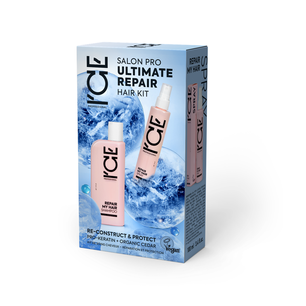 [ICE Professional- Gift Sets] ICE. Salon Pro Ultimate Repair Hair Kit, 250 ml/100 ml