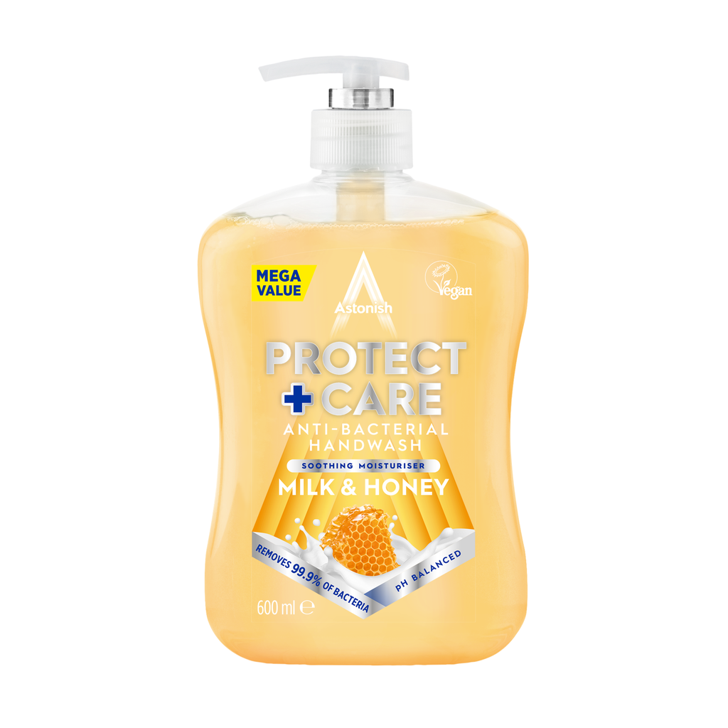 [C4750] ASTONISH HAND PROTECT-CARE MILK & HONEY (PUMP) 600ml - Case of 12