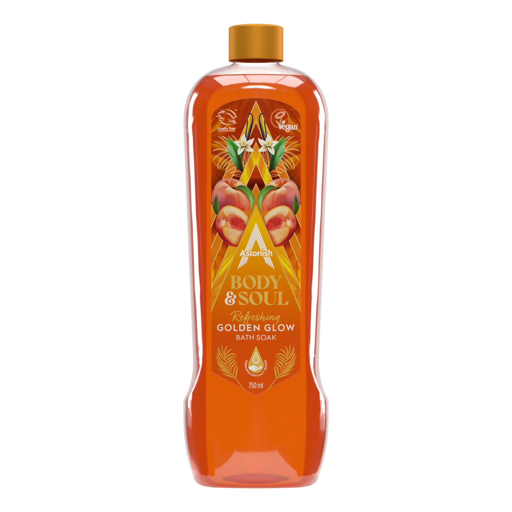 [C5172] ASTONISH BATH SOAK REFRESHING GOLDEN GLOW 750ml - Case of 8