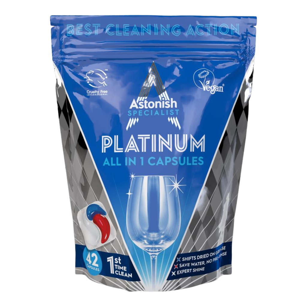 [C2320] ASTONISH DISH TABLETS PLATINUM 42s - Case of 8