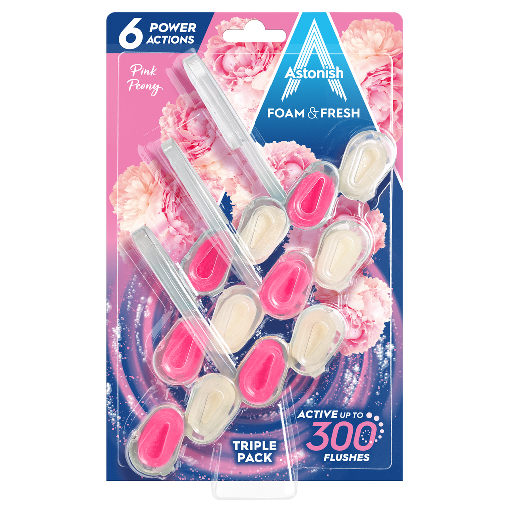 [C2111] ASTONISH RIM BLOCK PINK PEONY 3pk - Case of 9